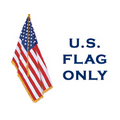3' X 5' U.S. Flag Sewn Nylon with Pole Hem & Fringe - Flag Only - Imported